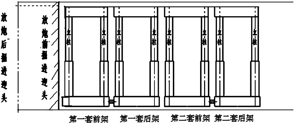 Temporary support method supported by telescopic roof beam in excavation face