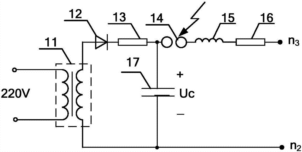 Voltage generating device and withstanding voltage test device of gas insulation totally-enclosed combination electric appliance