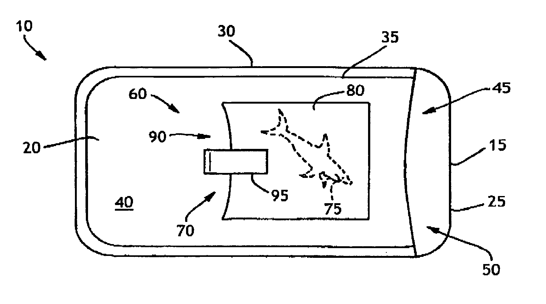 Cleansing device with inclusion