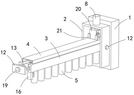 Automatic filling and quick installation device for outer hexagon bolts