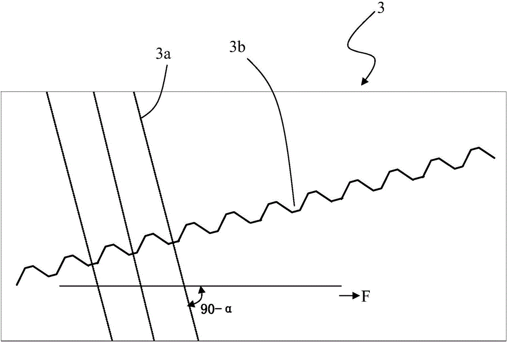 Oriented silicon steel strip with diagonal stripes, and production method thereof