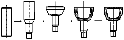 Cold forging finishing punch for inner cavities of finish-forge pieces of outer spherical cages