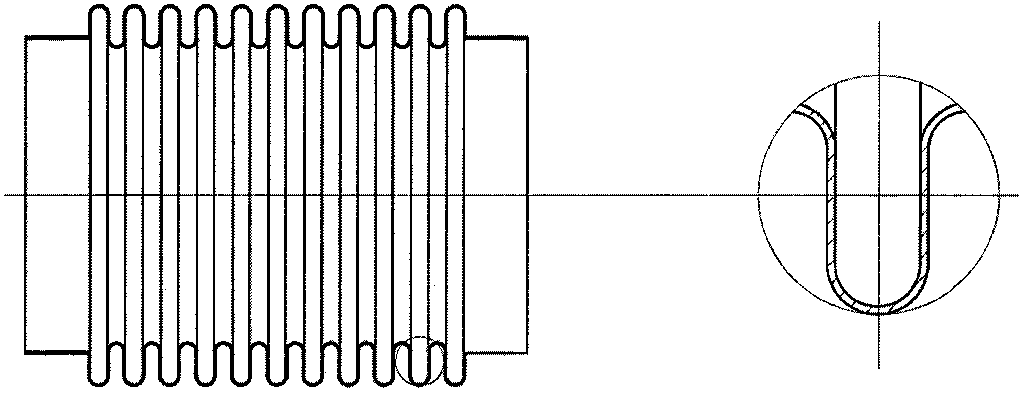 Corrugated pipe?expansion joint internal pressure bursting test device