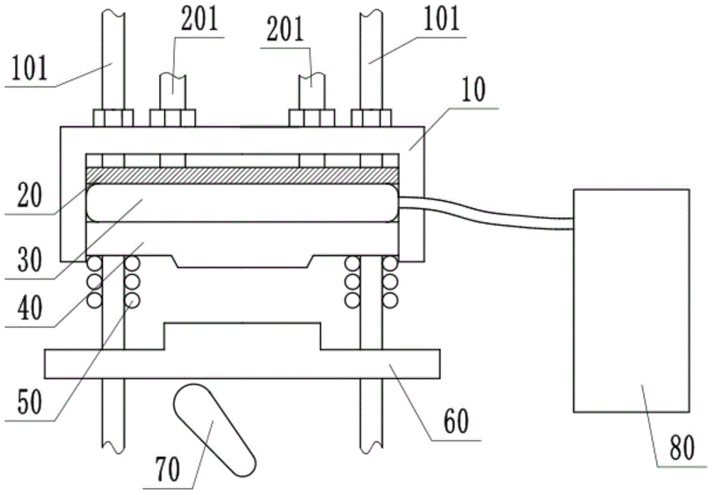 Efficient flat hot stamping device