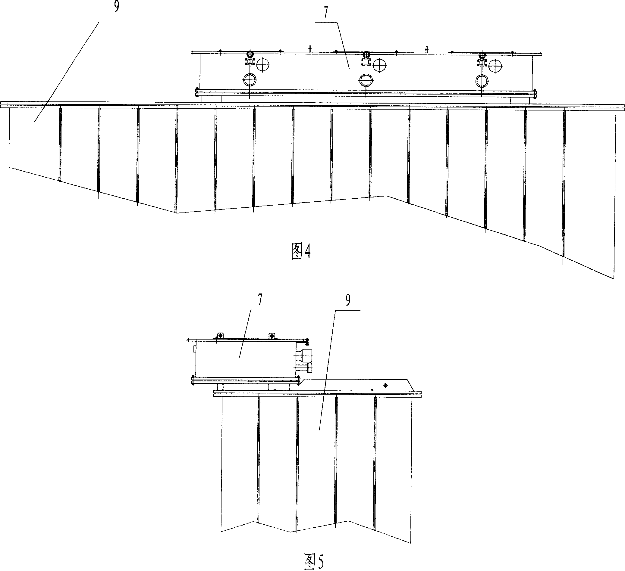 Transformer low voltage large current outlet three-phase shared tank electric shielding structure