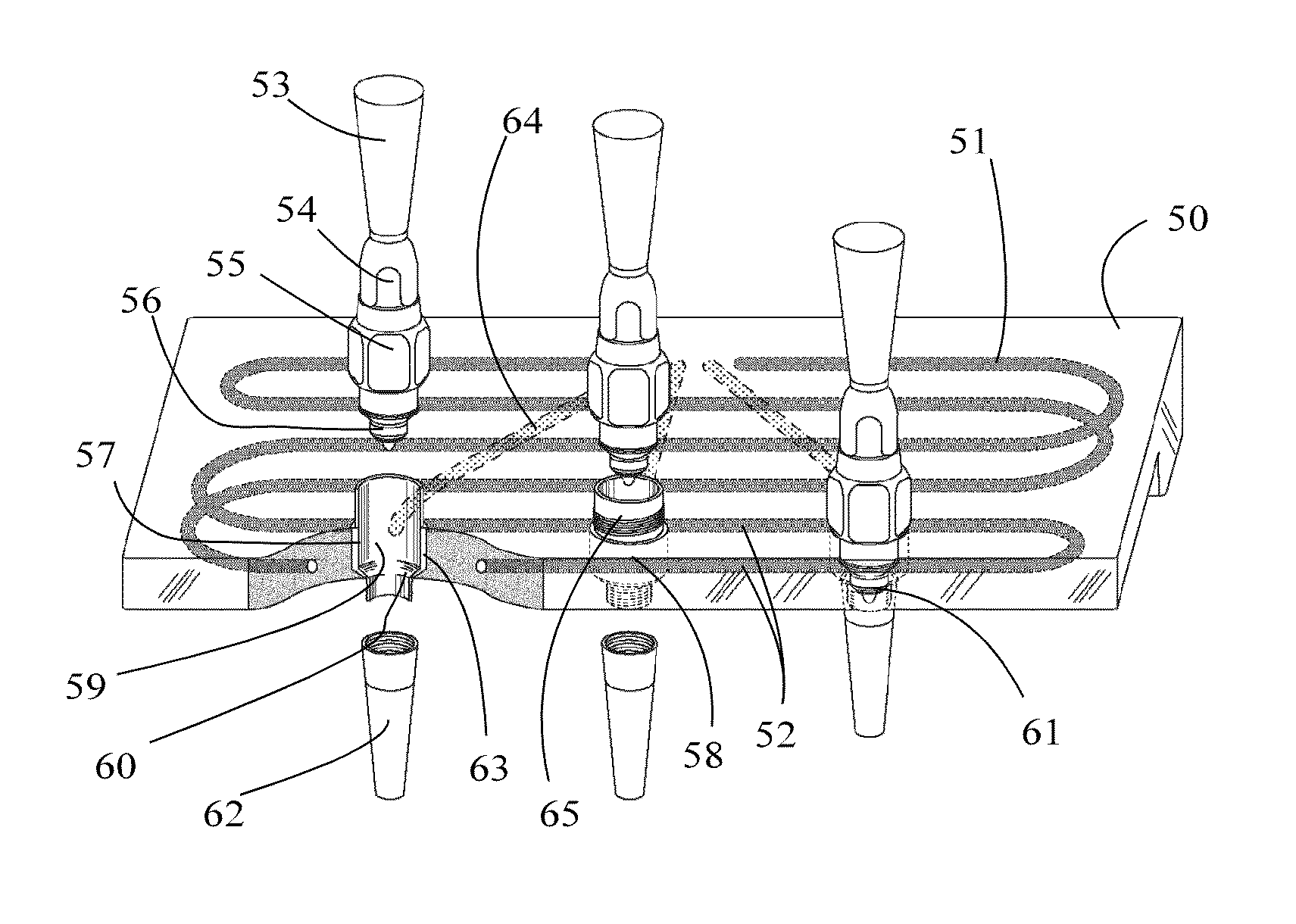 Unitary integral fused stout tap and cold block