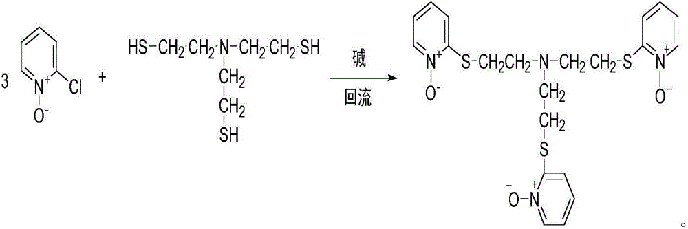 Preparation method of tri[2-(N-oxide-pyridine-2-sulfenyl)ethyl]amine