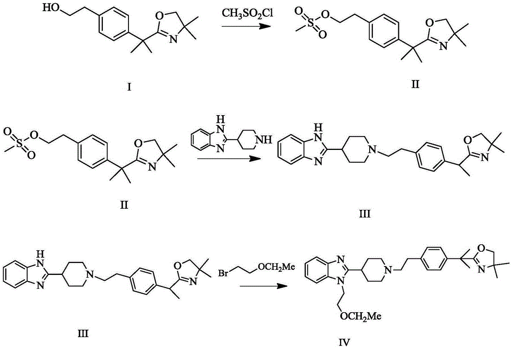 Bilastine intermediate preparation method