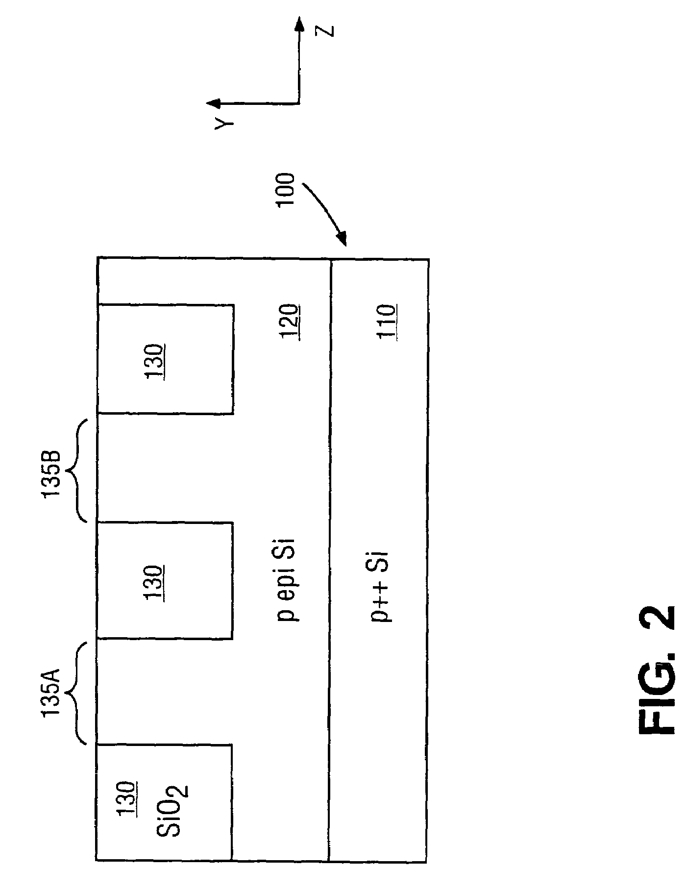 Lower electrode isolation in a double-wide trench and method of making same