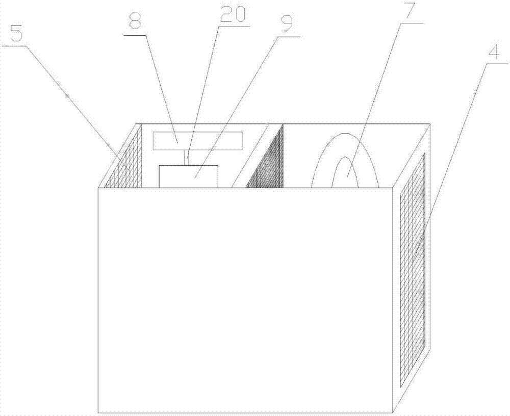 Air purification device embedded in sofa handrail