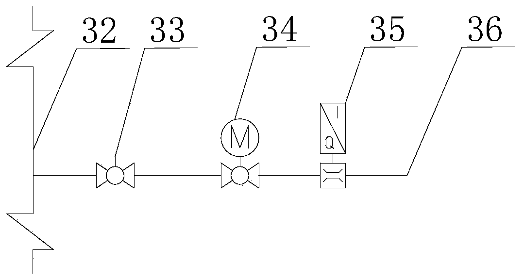 Harmful gas treatment device used for earth pressure balance shield and treatment method