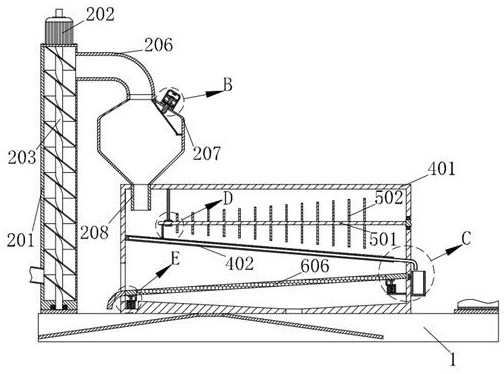 A convenient garlic screening machine and its application method