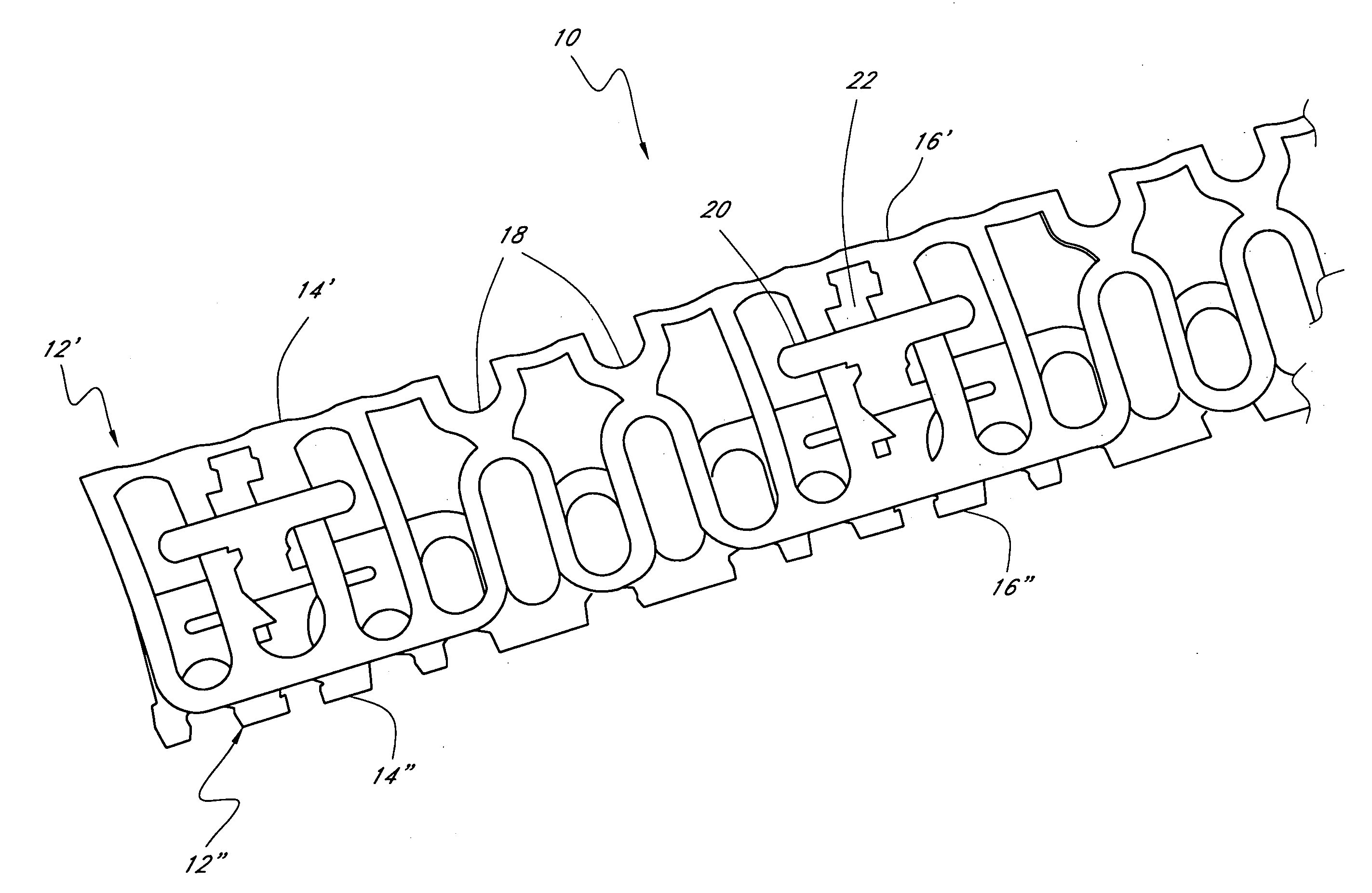 Slide-and-lock stent