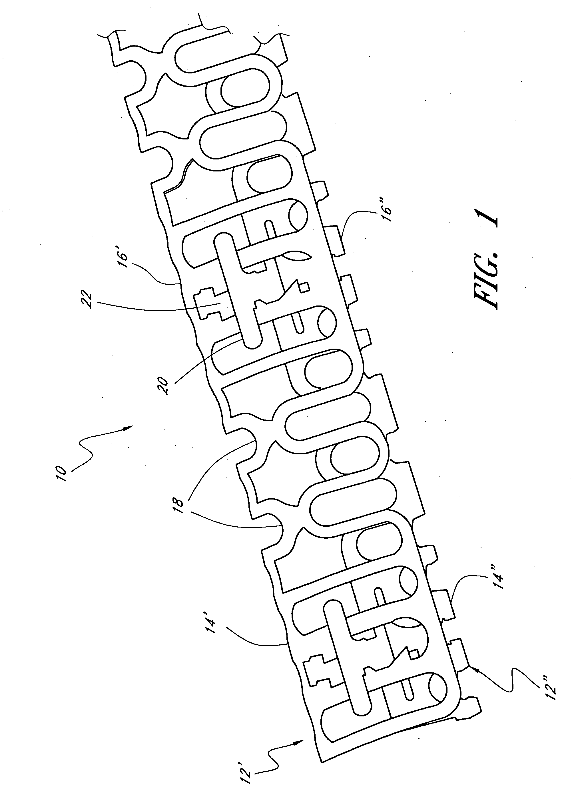 Slide-and-lock stent