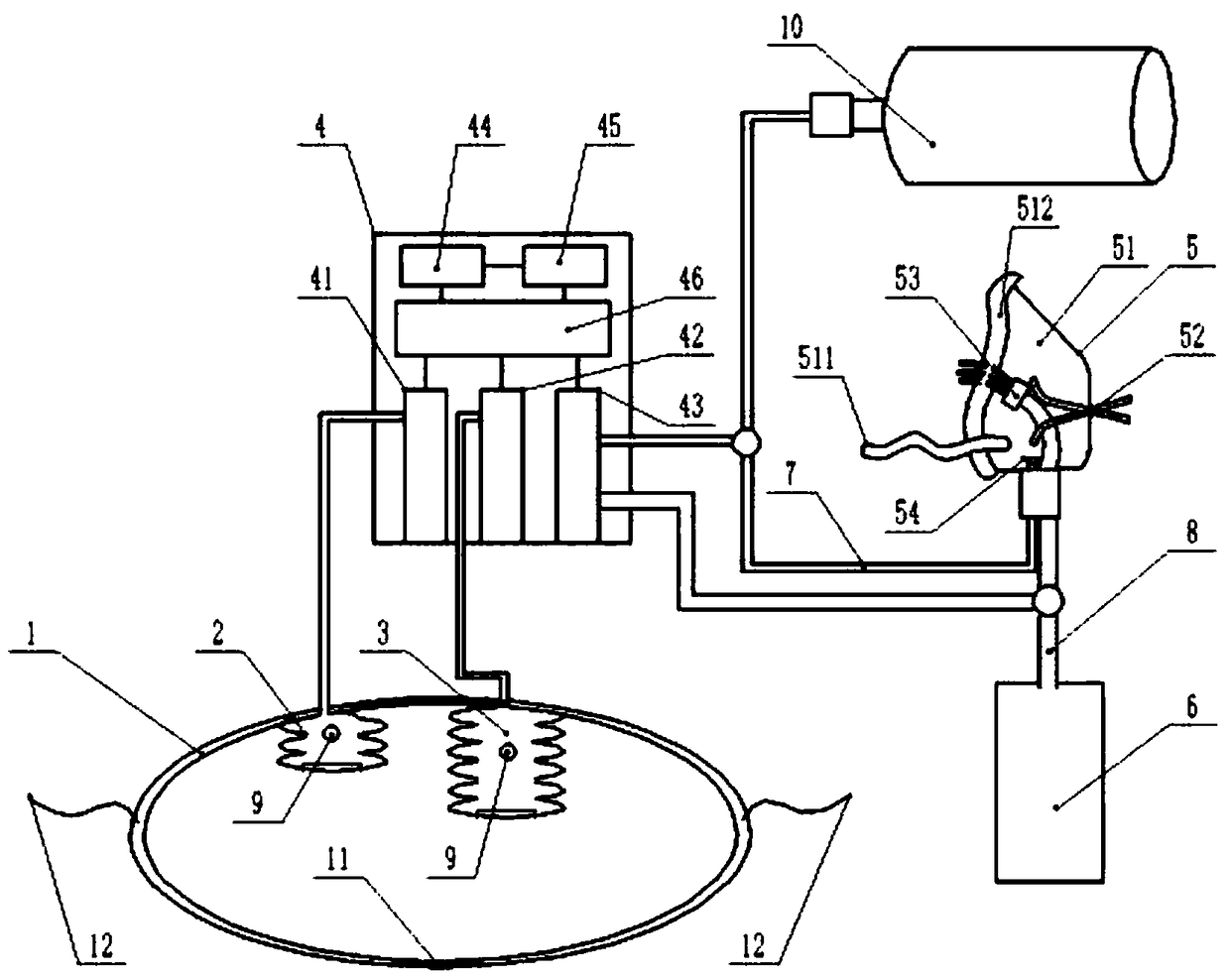 Intelligent adjustment type quick chest pressing device for emergency treatment