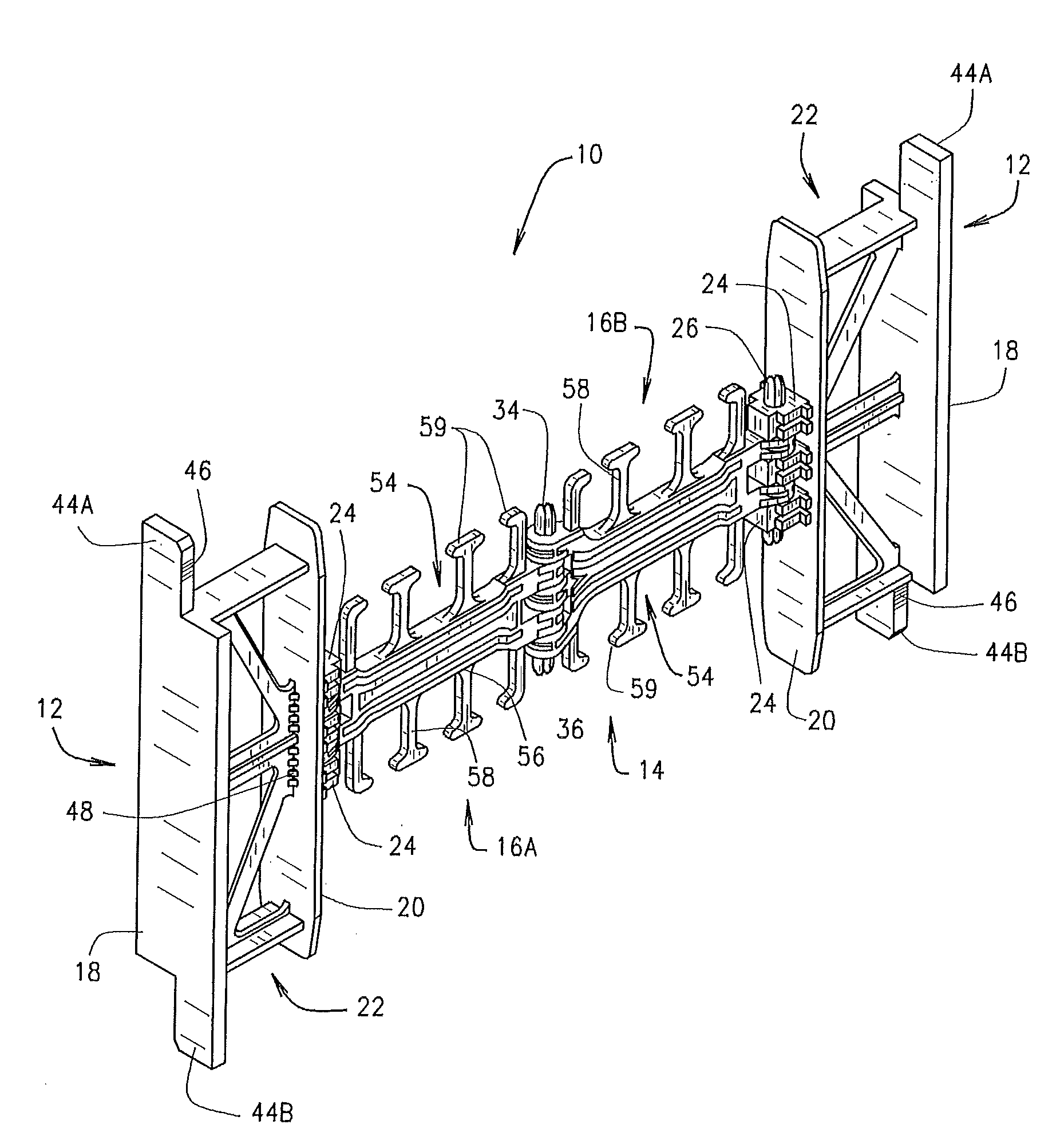 Insulating concrete form (ICF) system with tie member modularity