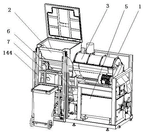 Kitchen waste pretreatment equipment