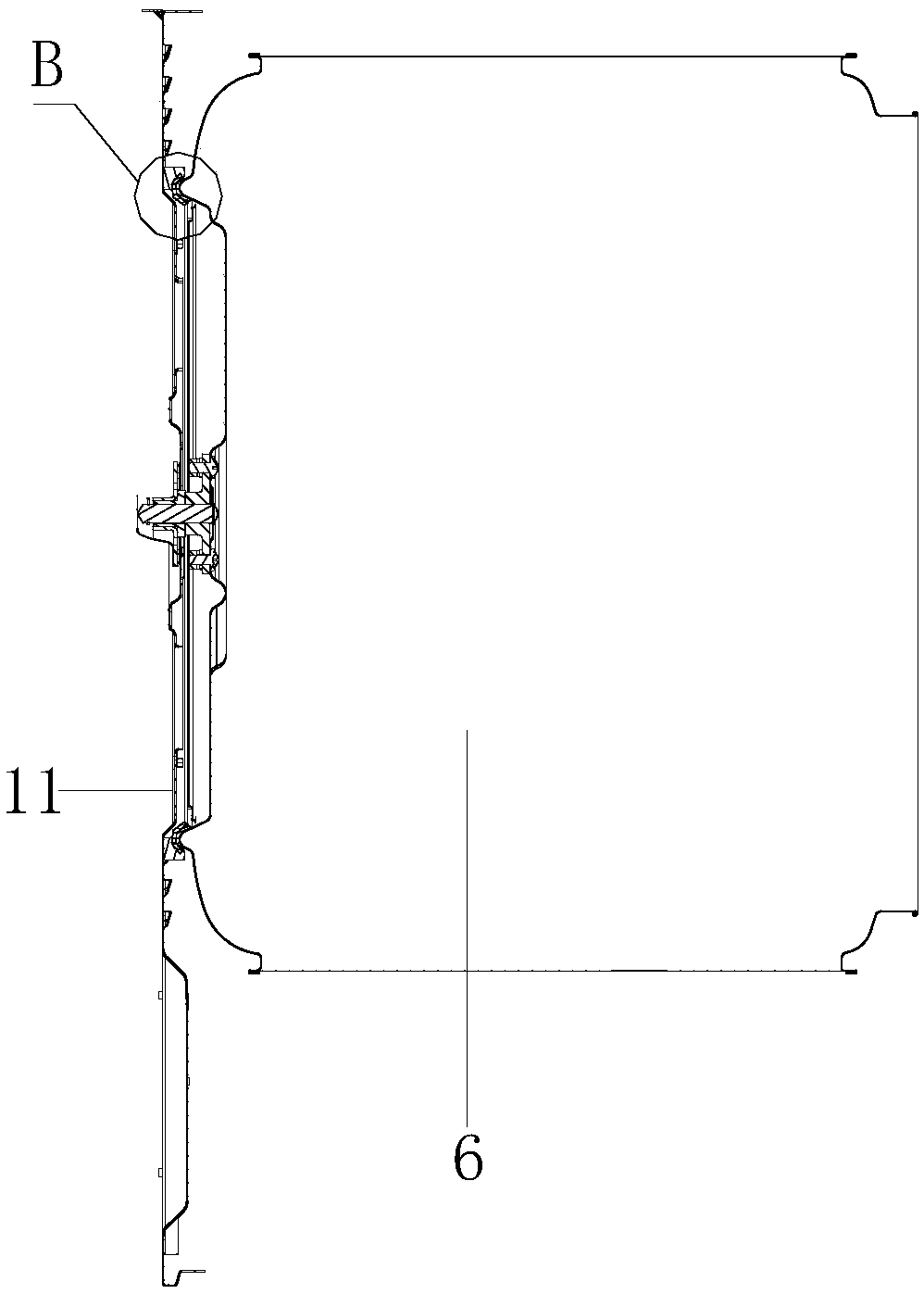 Clothes dryer drum sealing device and clothes dryer