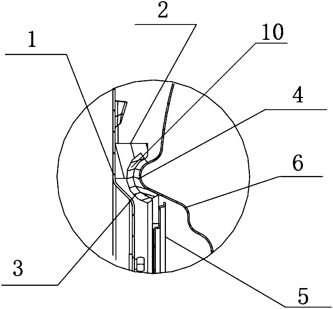 Clothes dryer drum sealing device and clothes dryer