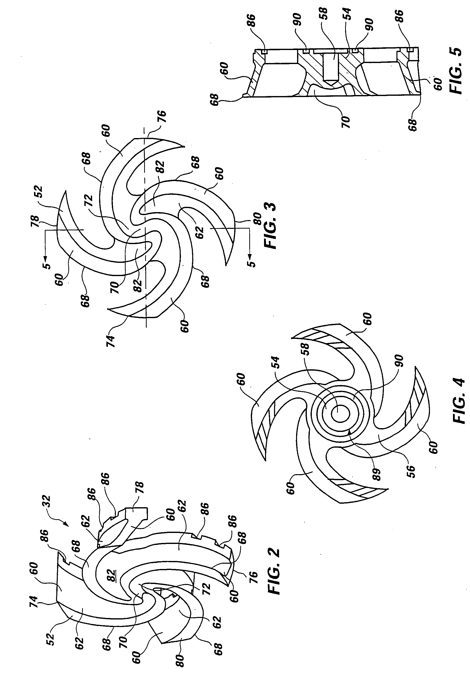 Pump impeller and chopper plate for a centrifugal pump