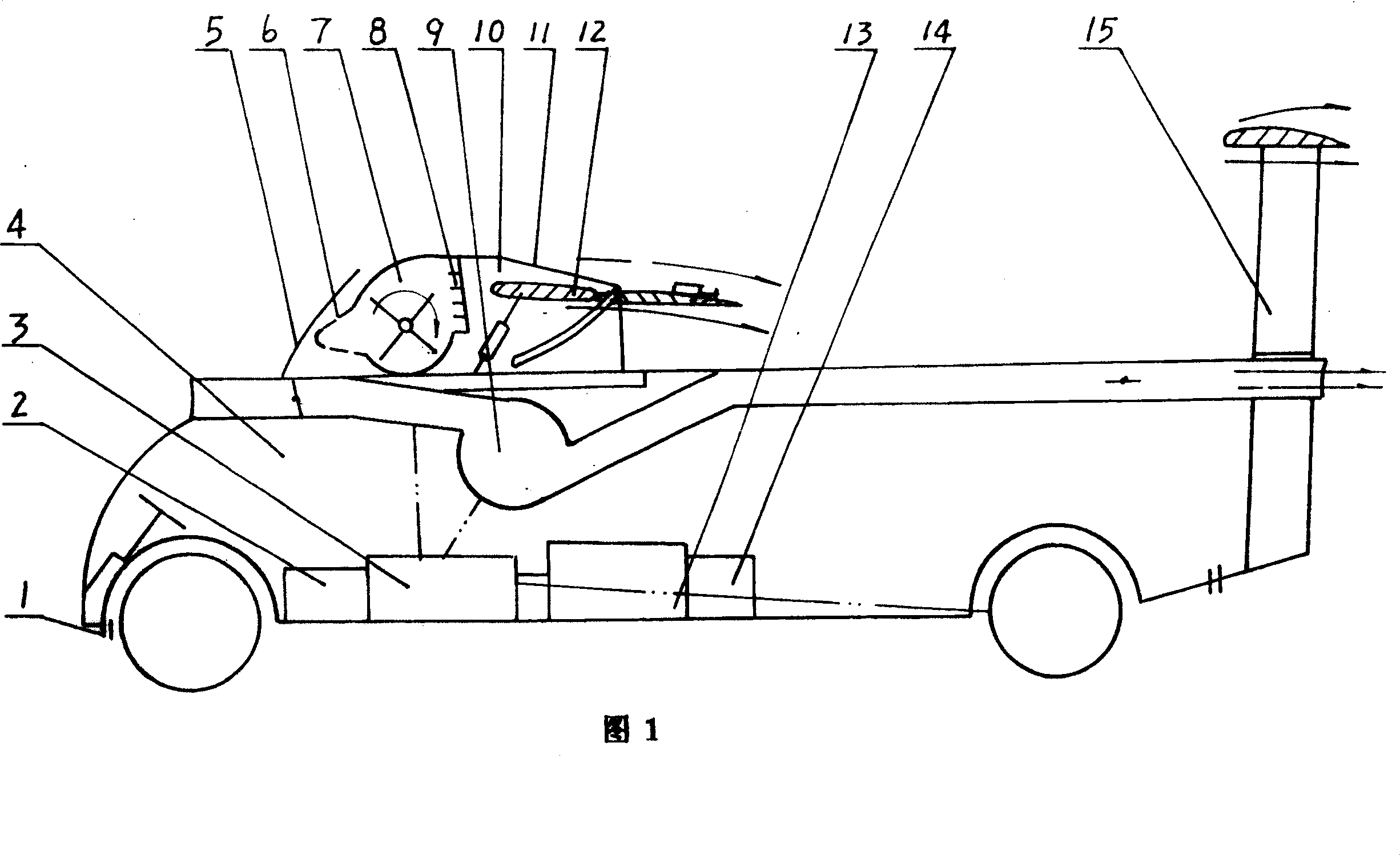 Two-purpose automobile convertible into aircraft