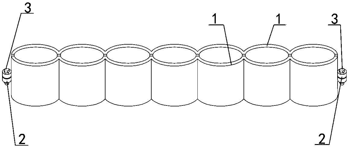 Complicated spool arrangement fixing device in wall, wall body structure and construction method of wall body structure