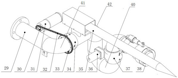 Lifting fire truck boarding structure with puncture function