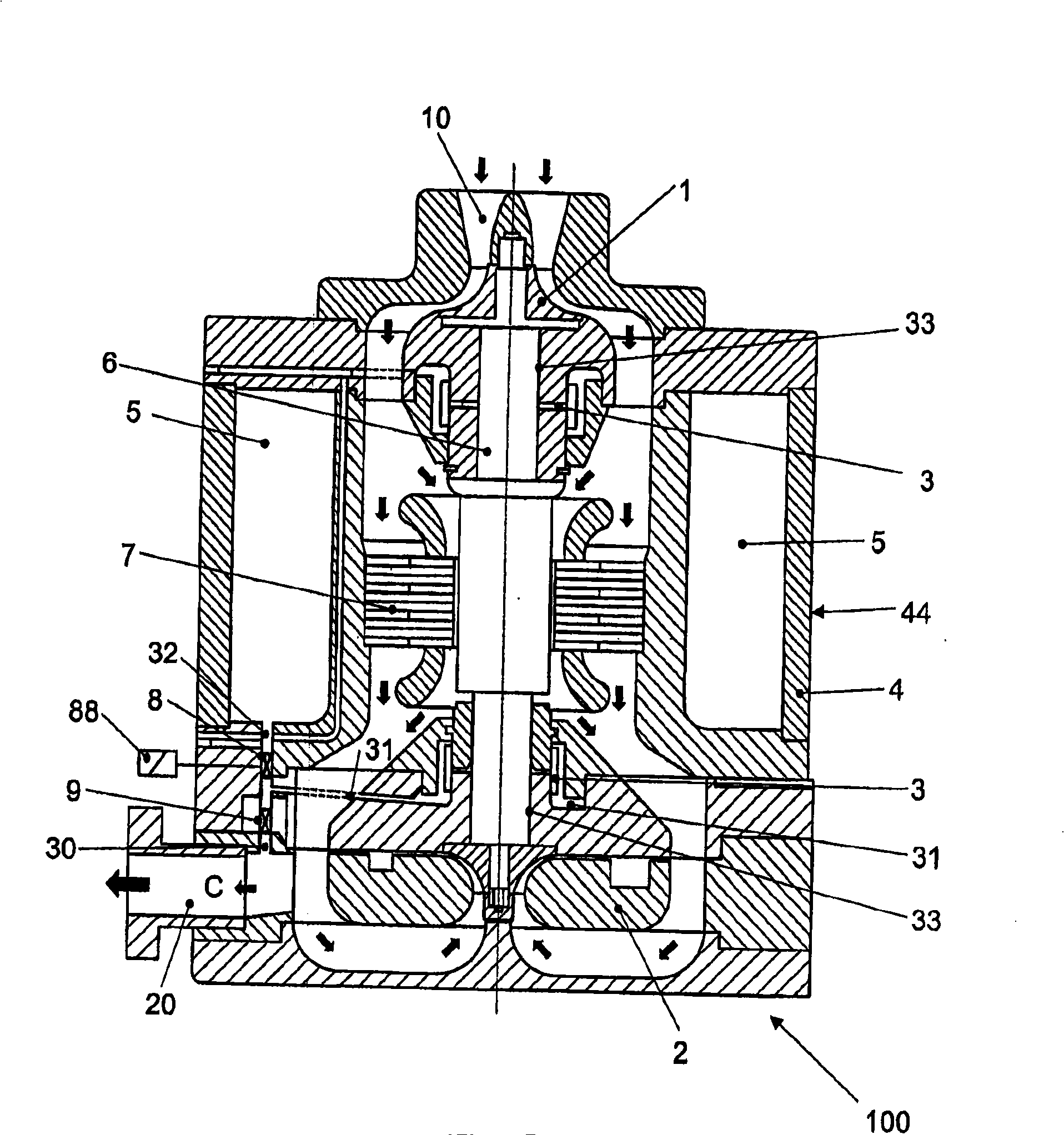 Fluid compressor with aerostatic bearing, control system of a compressor with aerostatic bearing and method of controlling a compressor with aerostatic bearing