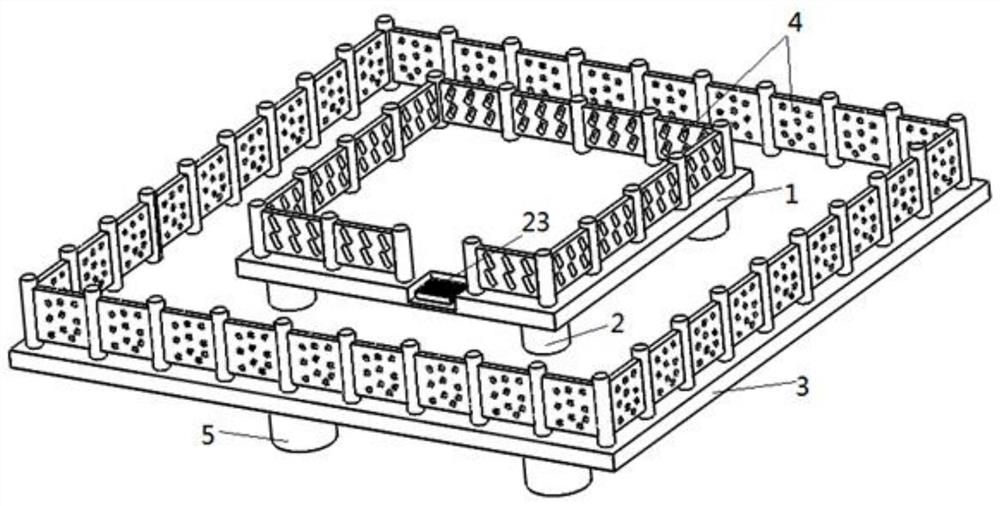 Lifting type multifunctional leisure platform on sea