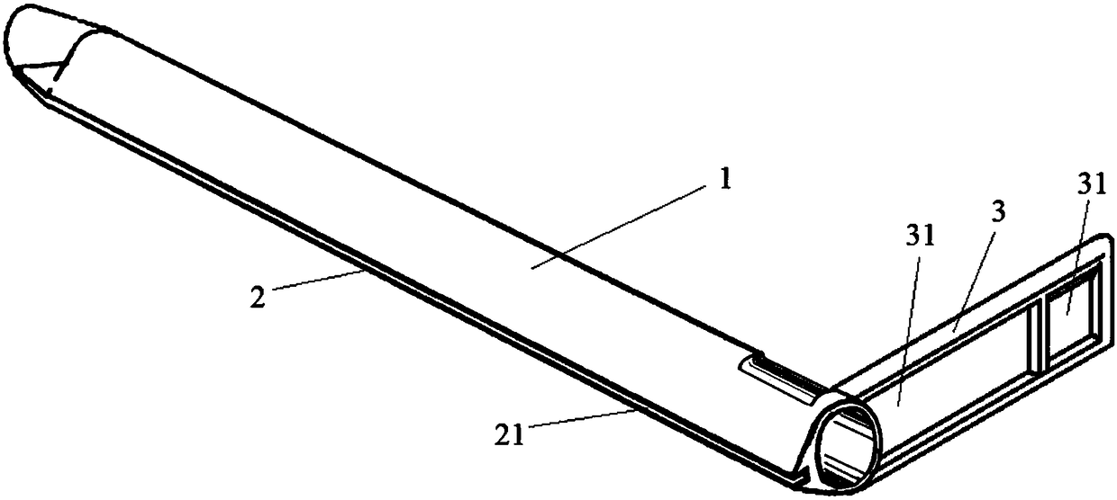 Bridge-crossing device of long-neck apparatus for arthroscopic shoulder surgery