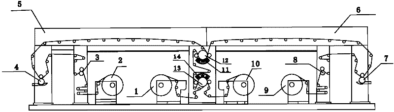 Roll-to-roll laser holographic image embossing transfer production line and production process thereof