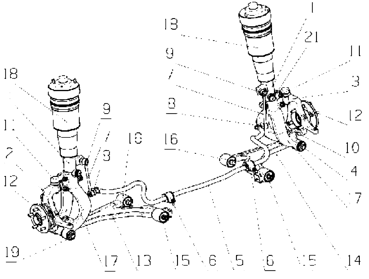 MacPherson air suspension and assembly method thereof