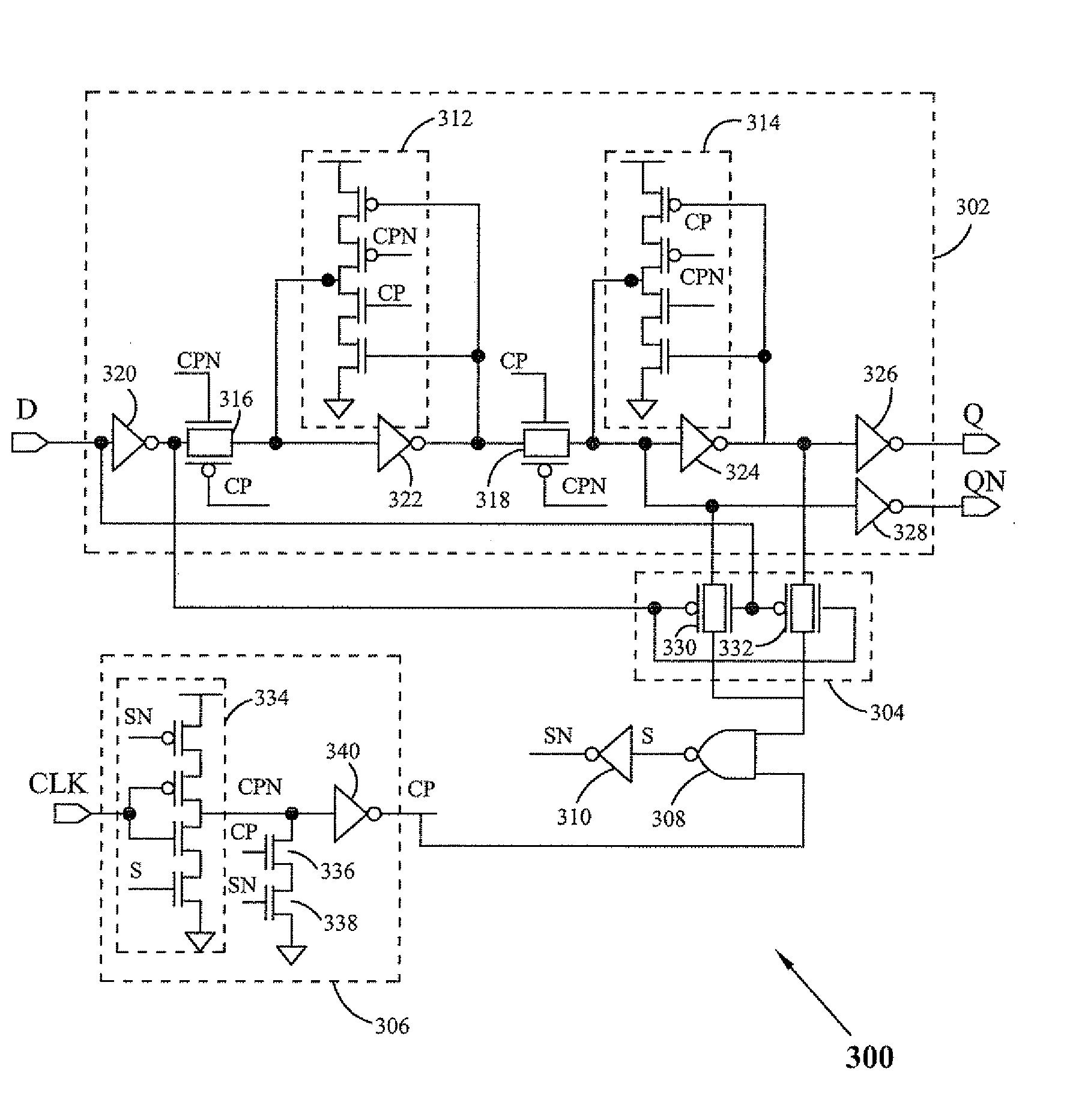 Low power flip-flop circuit