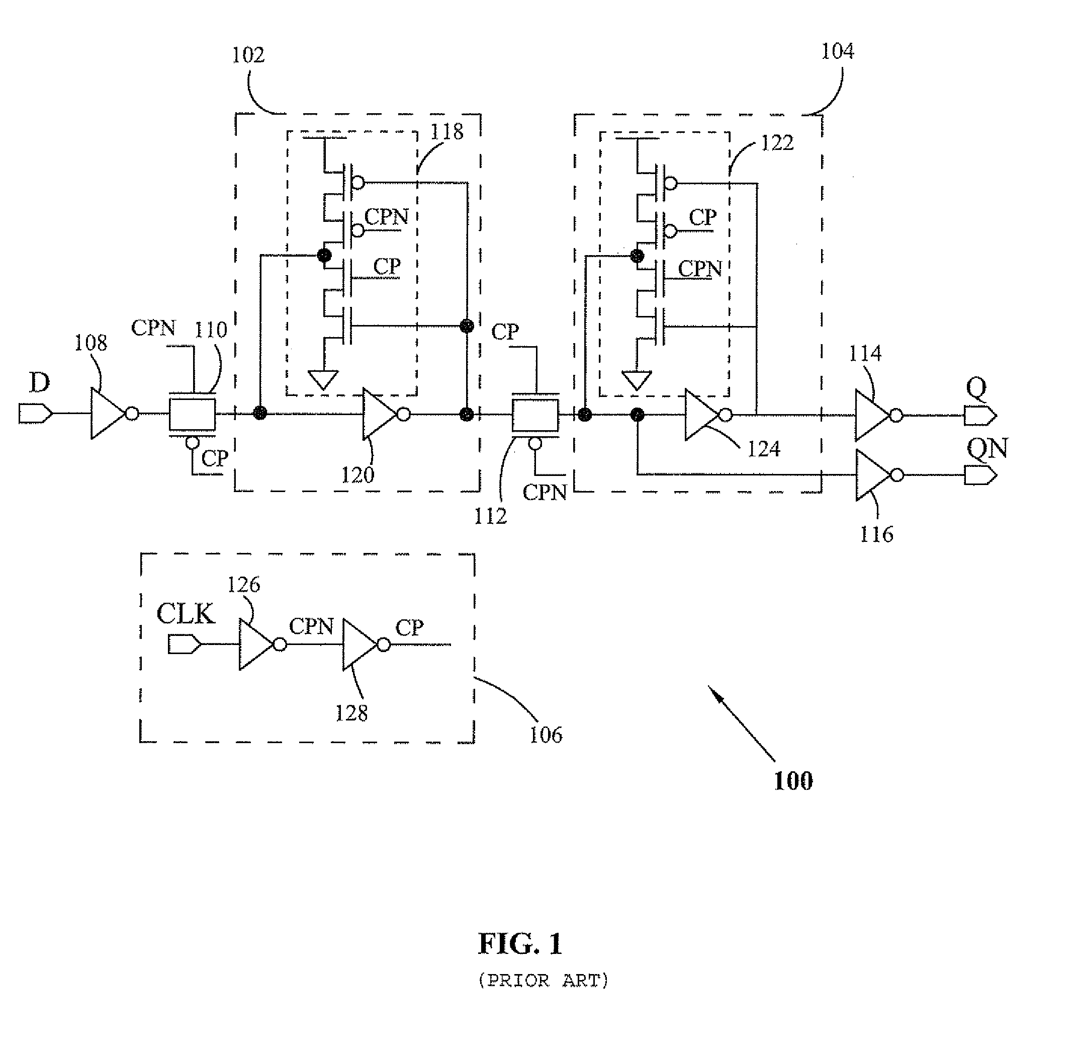 Low power flip-flop circuit