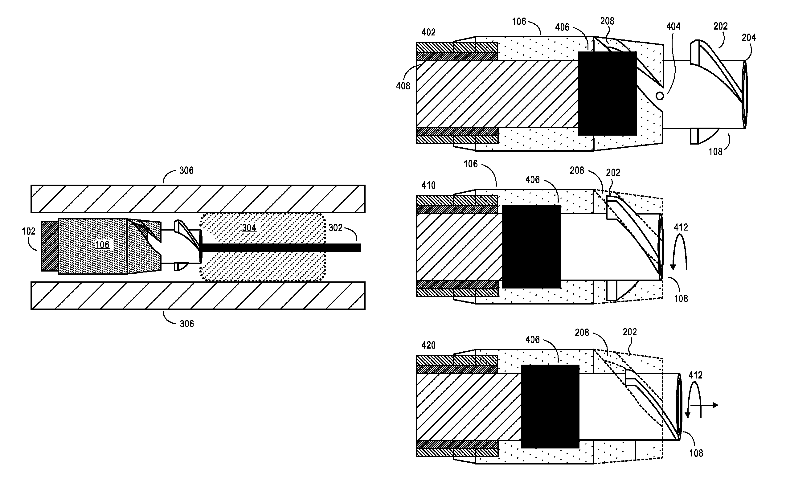 Catheter system and method for boring through blocked vascular passages