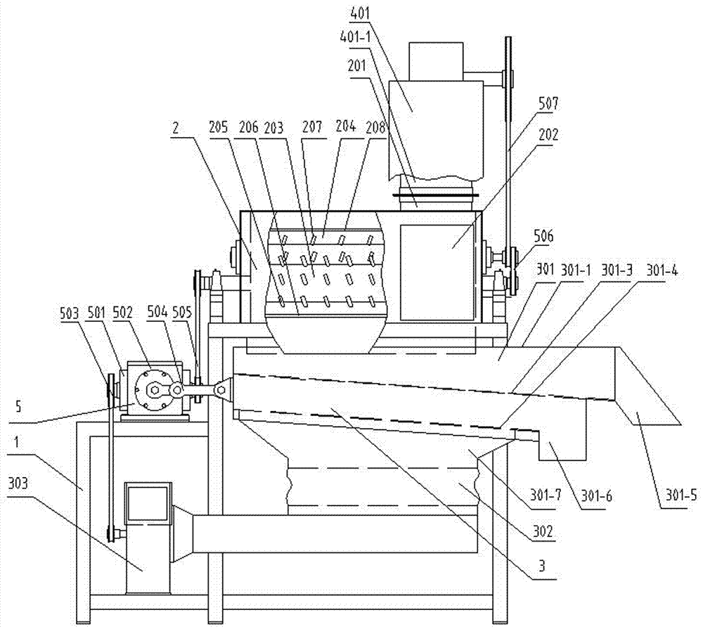 Oil peony fruit pod threshing and sorting device and process