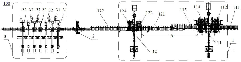 Track rolling production line and track rolling process using it