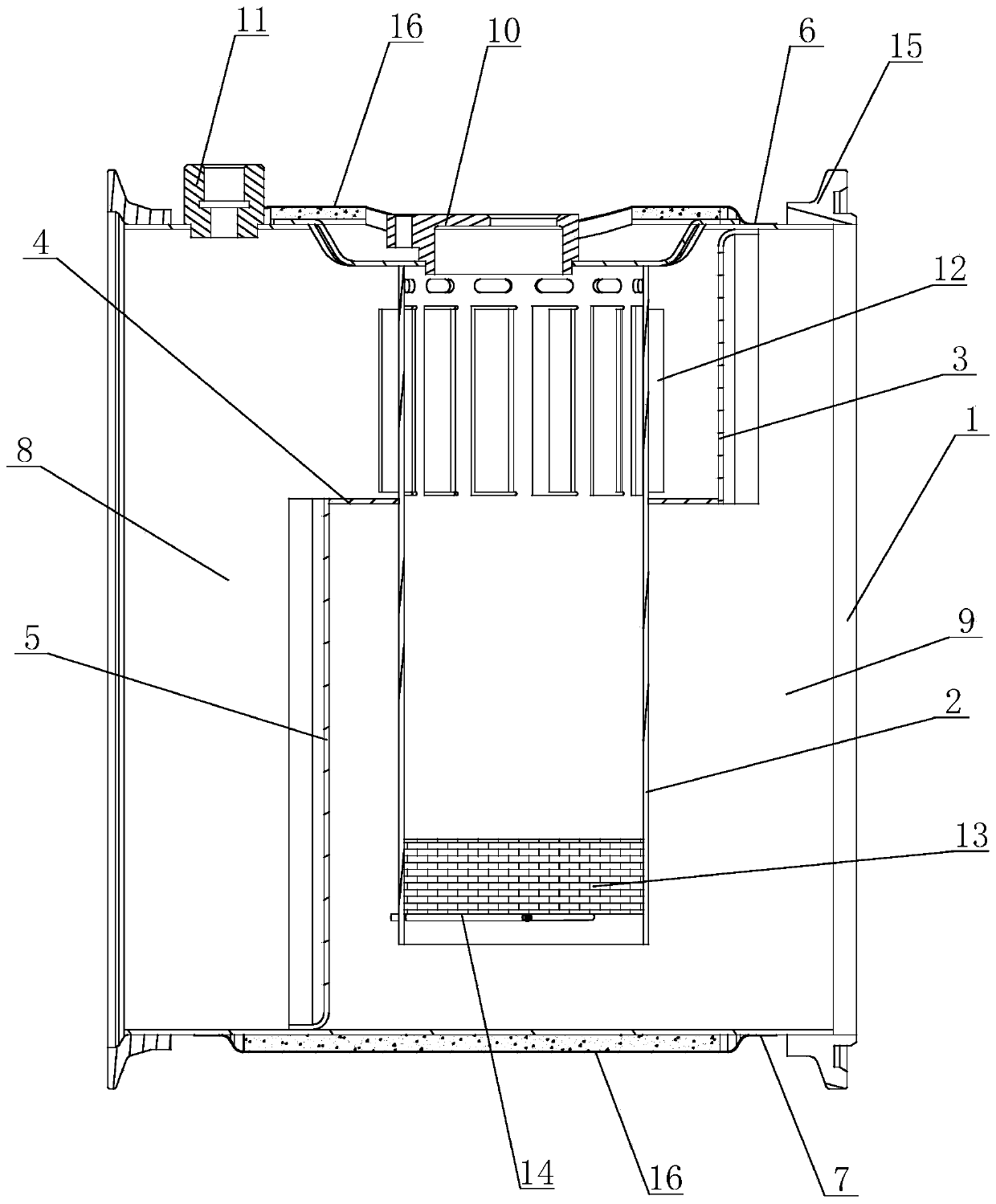 Barrel type compact mixer for diesel engine tail gas treatment