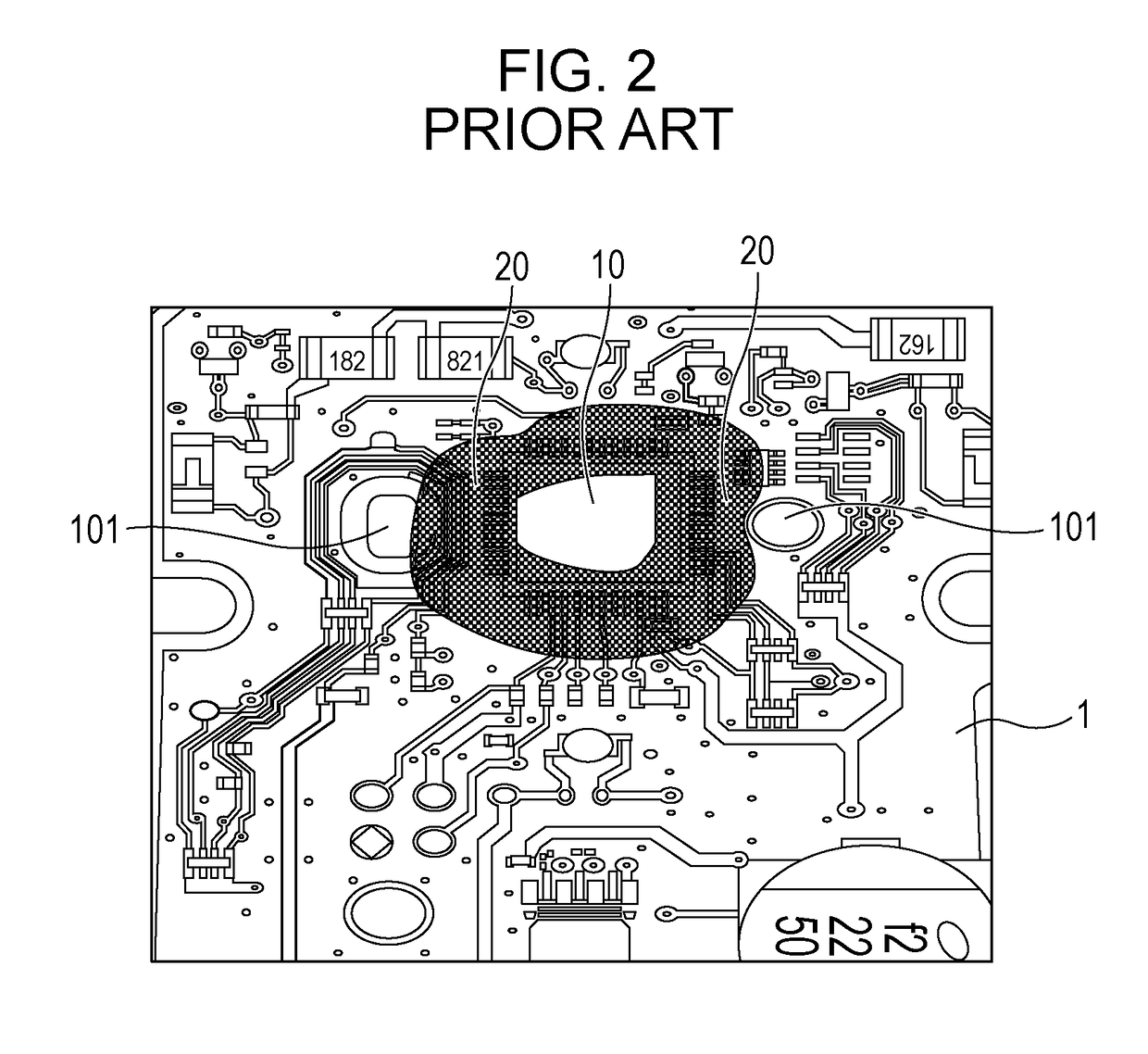 Printed circuit board having structure for preventing coating liquid overflow