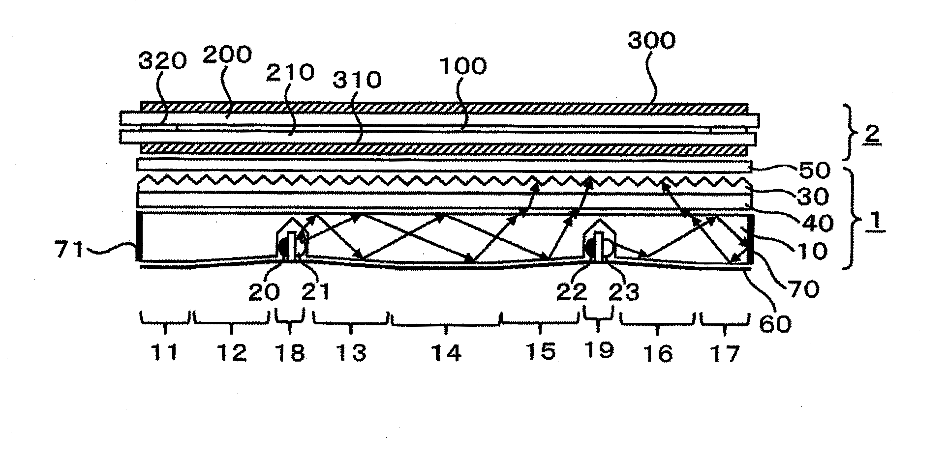 Lighting unit and display provided with the same