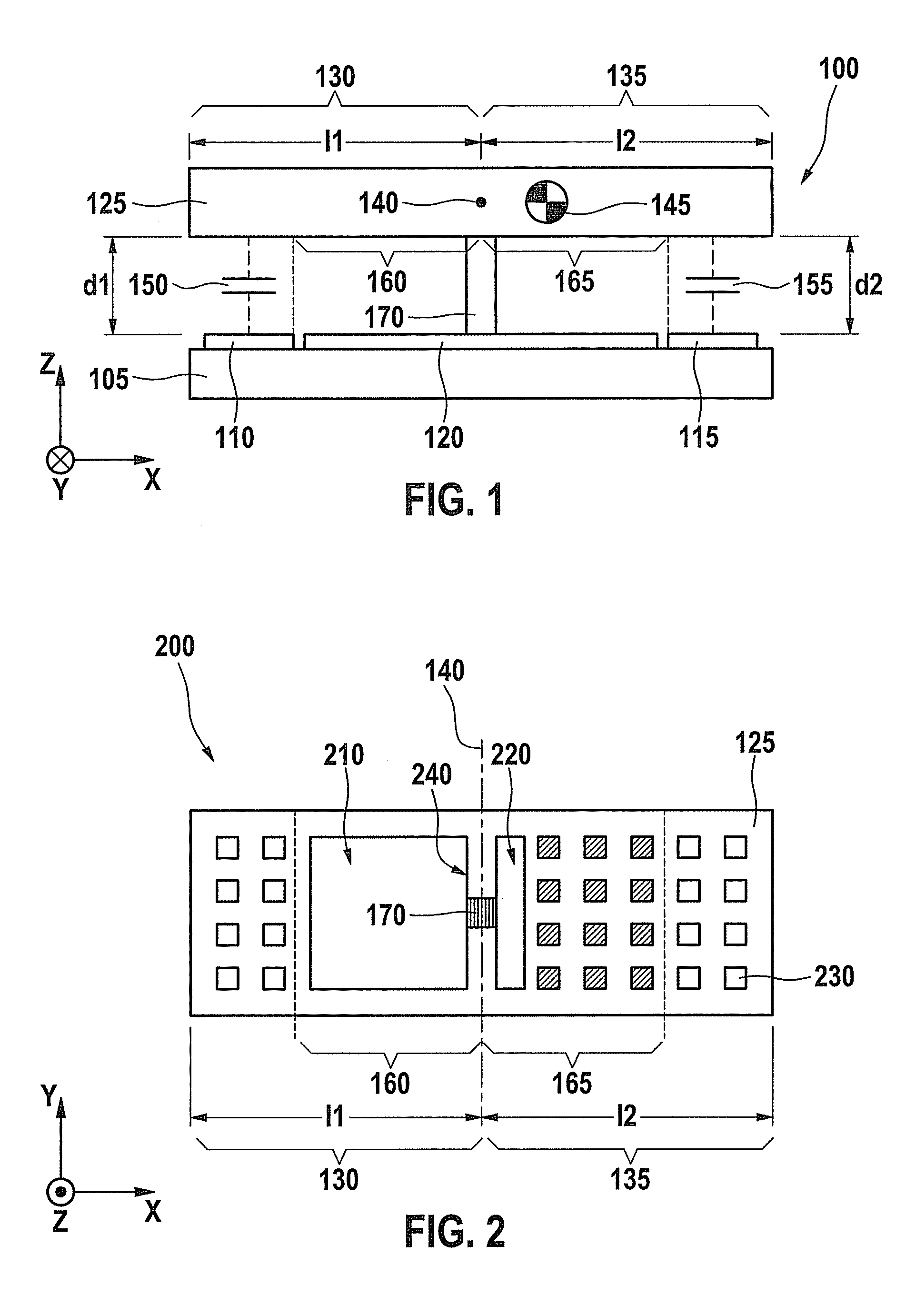 Micromechanical system for detecting an acceleration