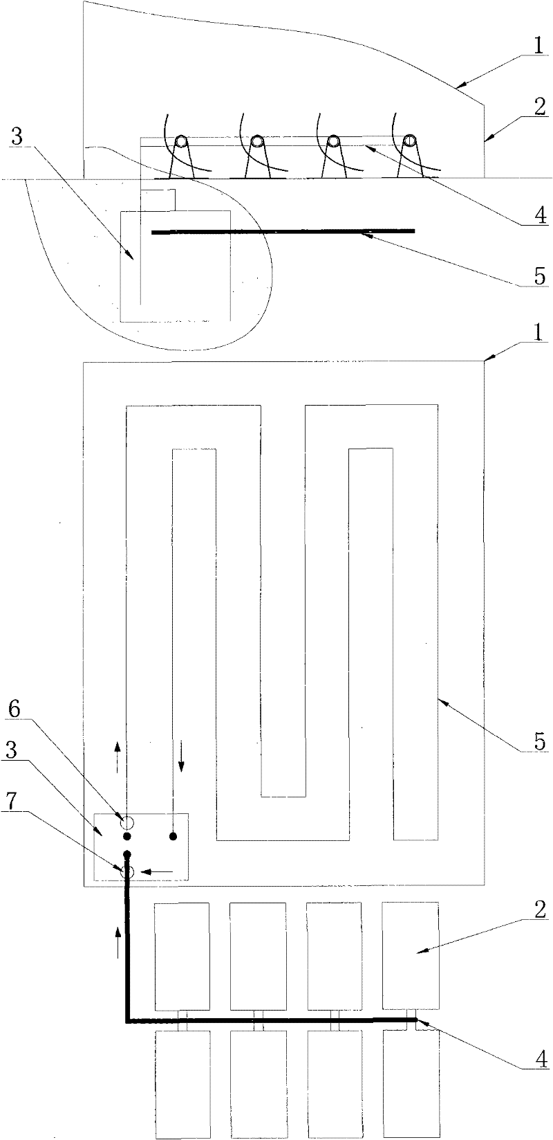 Solar geothermal device for green house