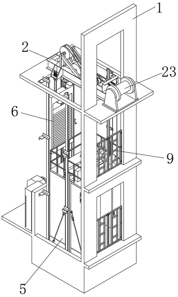 Hoistway elevator for construction