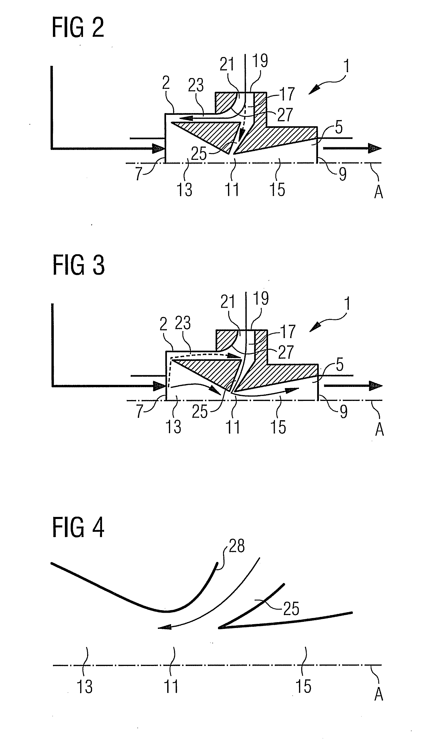 Turbine with fluidically-controlled valve and swirler with a bleed hole