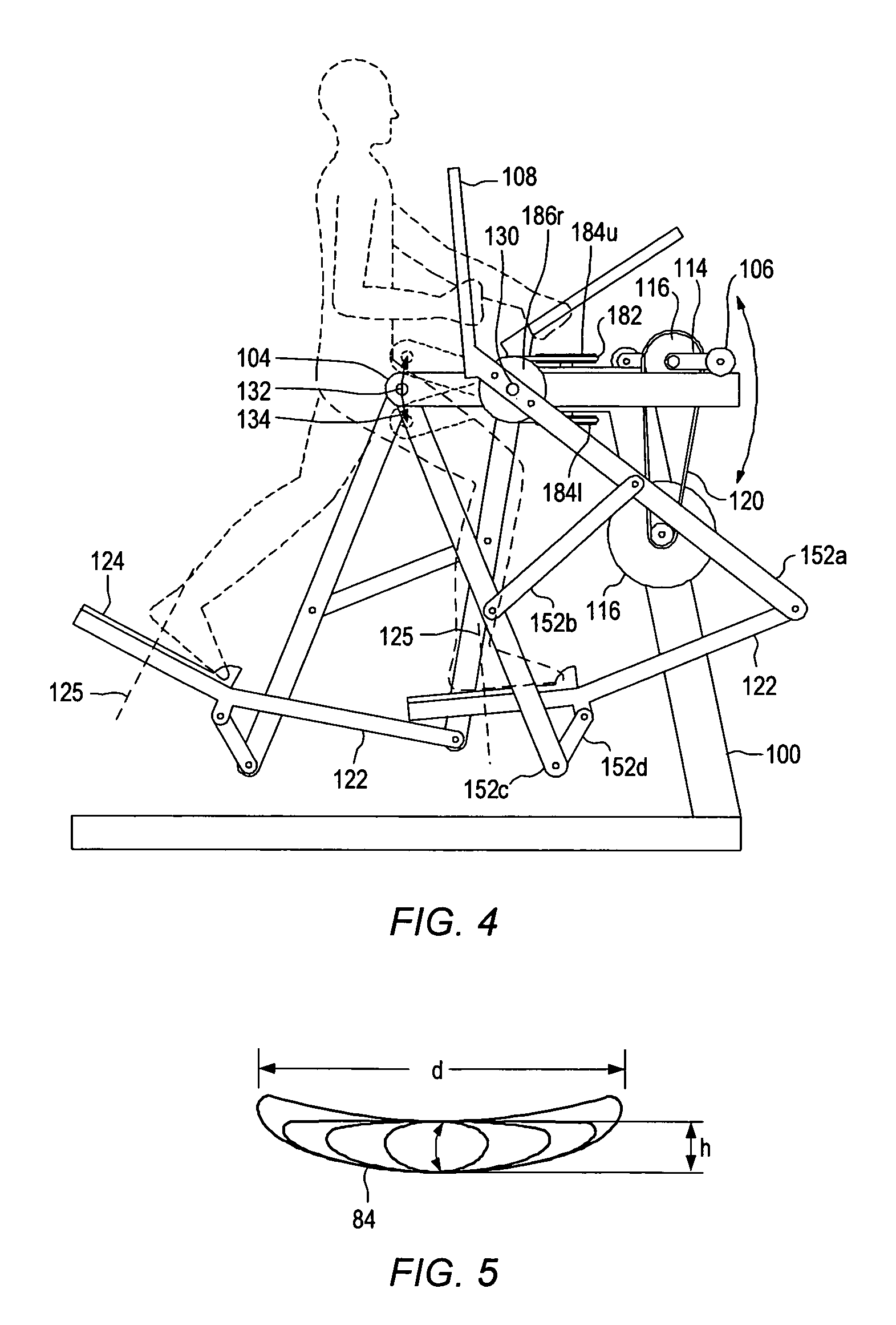 Pendulum striding exercise devices