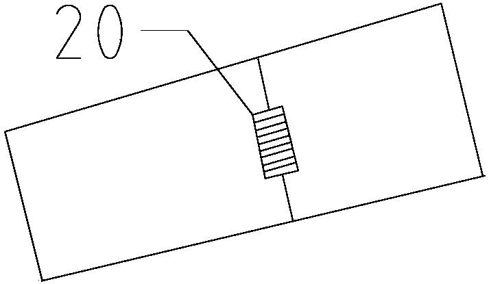 Device for expanding pouring range of ground pump distributing machine