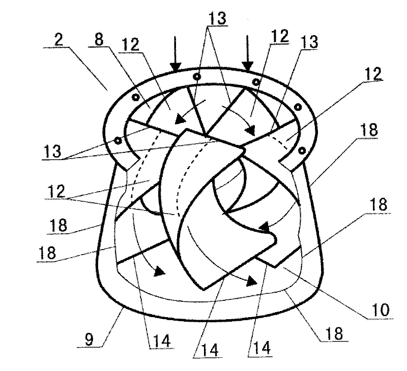 Swirling air intake centrifugal fan