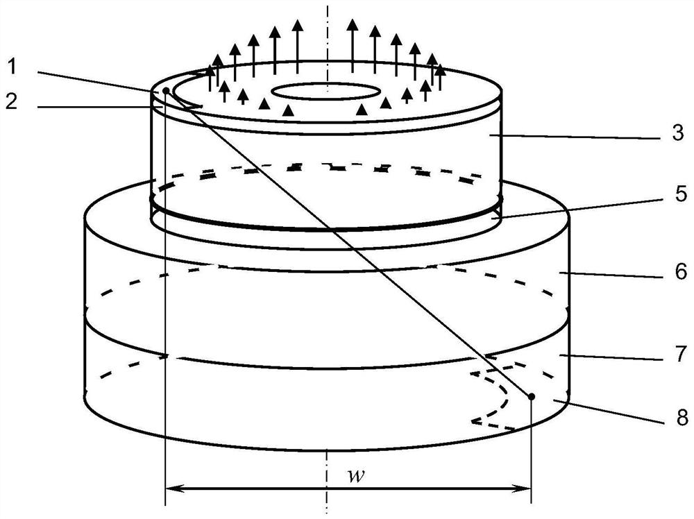 Vertical cavity surface emitting semiconductor laser with upper and lower electrodes arranged in staggered manner