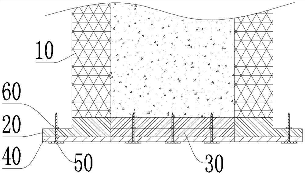 Shaping and gap plugging device and construction method thereof