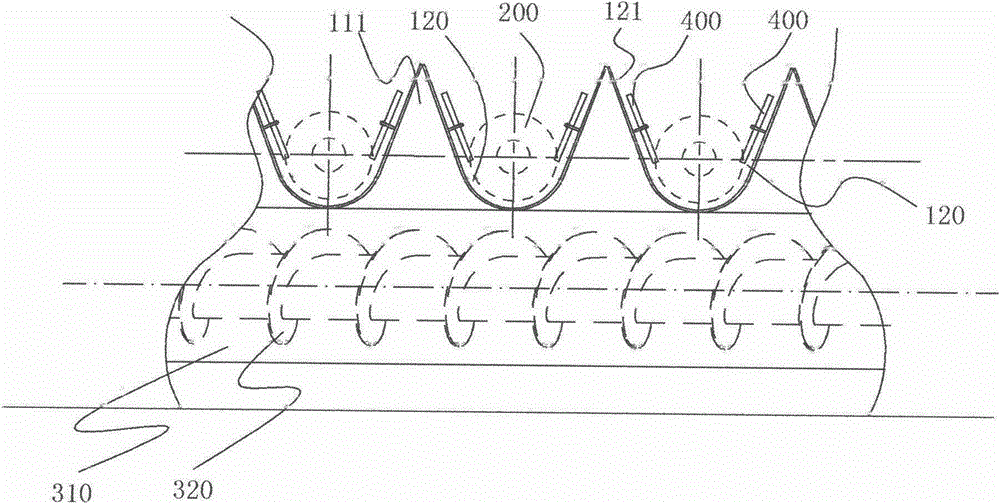 Material bin discharging device